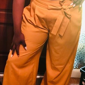 Mustard Wide Leg flowy pants.